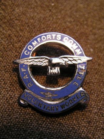 Scarce WWII RAF Comforts Volunteer Workers' Badge