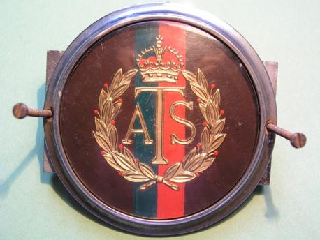 Rare WWII ATS Car Grille or Bumper Badge / Mascot