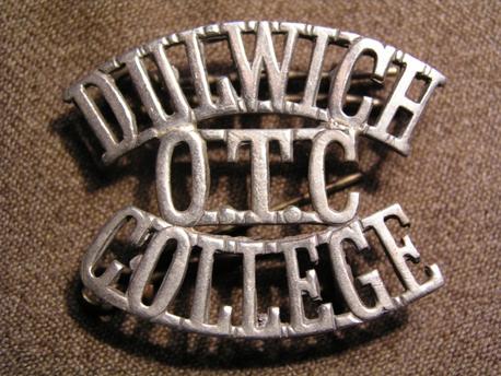 Dulwich College OTC White Metal Shoulder Title