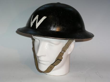 Classic WWII Air Raid Warden's Steel Helmet