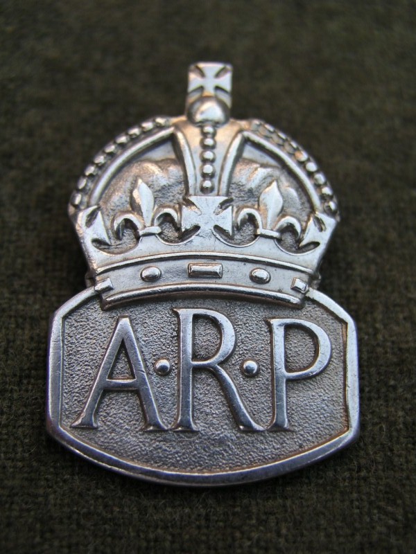 War Department Militaria Hallmarked Silver Arp Lapel Badge