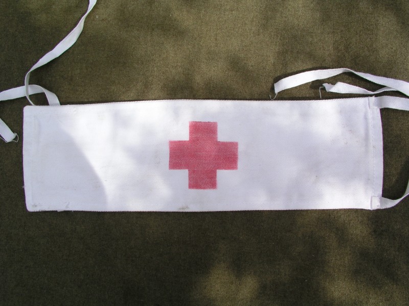 War Department Militaria WWII Home Front Red Cross Arm Band