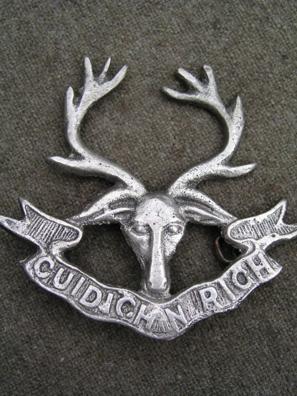 Seaforth Highlanders Locally-made Cap Badge