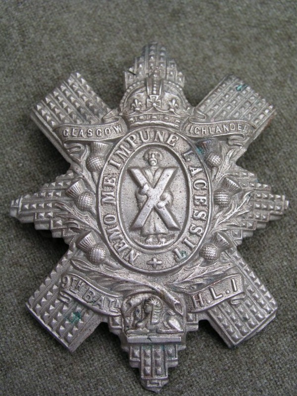 9th Battalion (Glasgow Highland) Highland Light Infantry Cap Badge