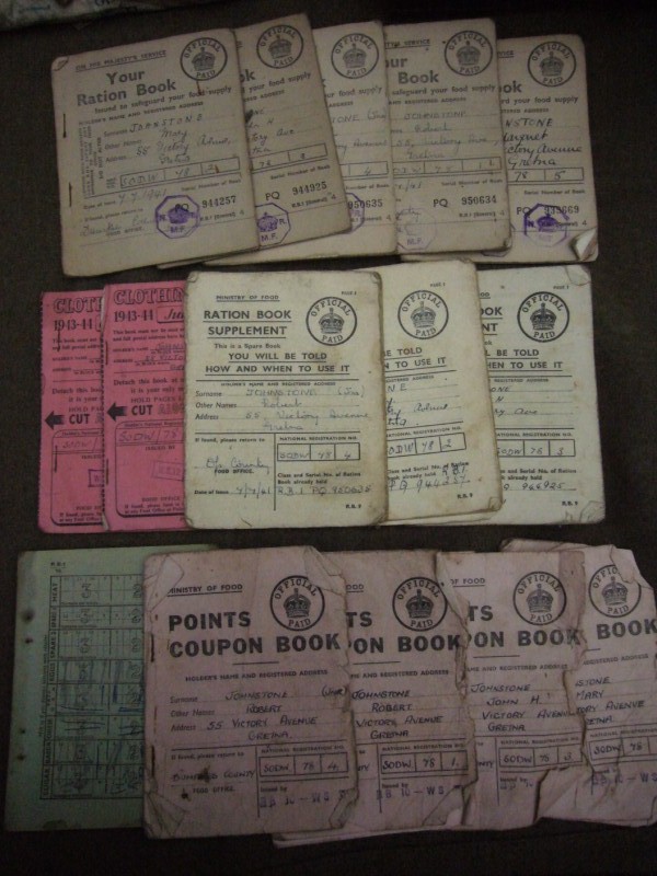 Large group of Ration Books