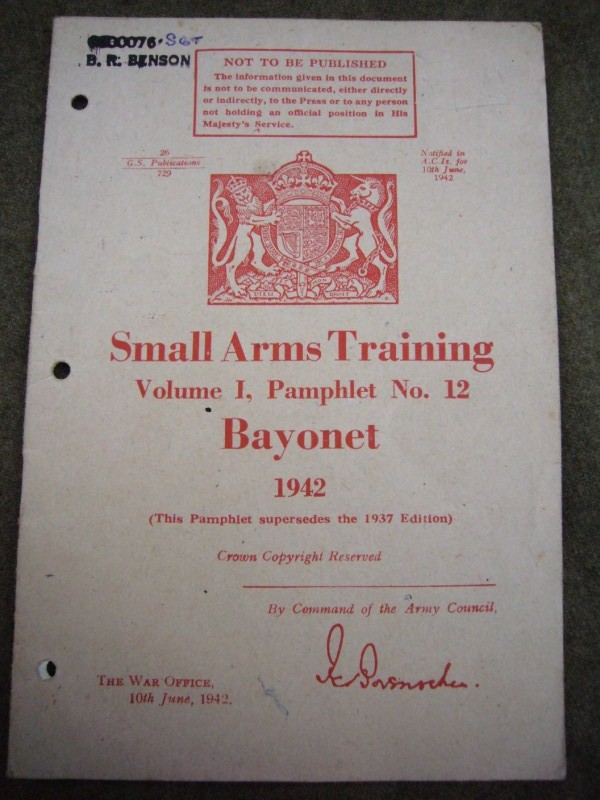 1942 Bayonet Training Manual