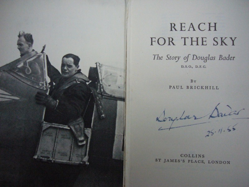 War Department Militaria | Rare Autographed Douglas Bader Biography