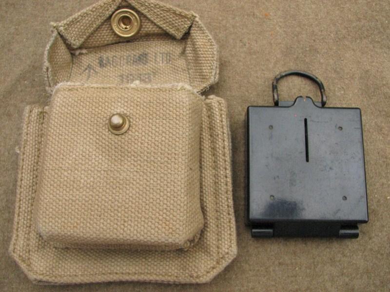WWII Magnetic Marching Compass & P'37 Webbing Pouch