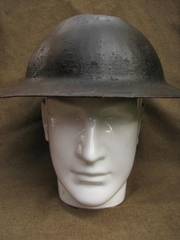 War Department Militaria Rare WWI Brodie Helmet with Battle Insignia