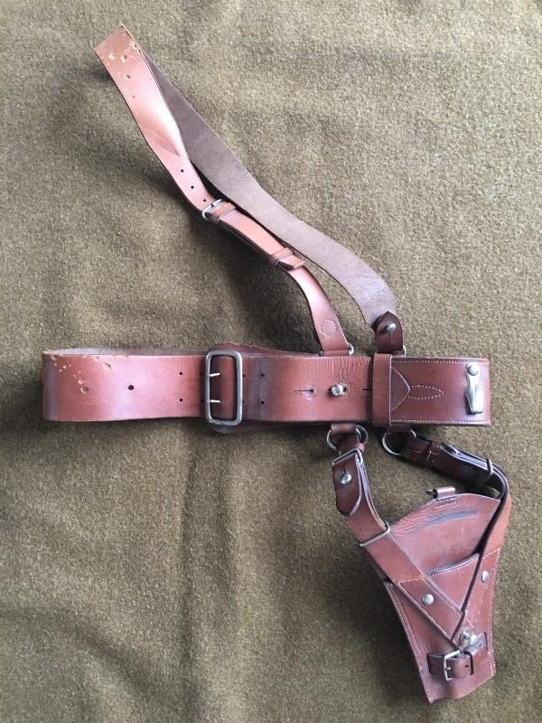 Rare WWI-WWII Yeomanry Cavalry Officer's Sam Browne Belt and Sword Frog