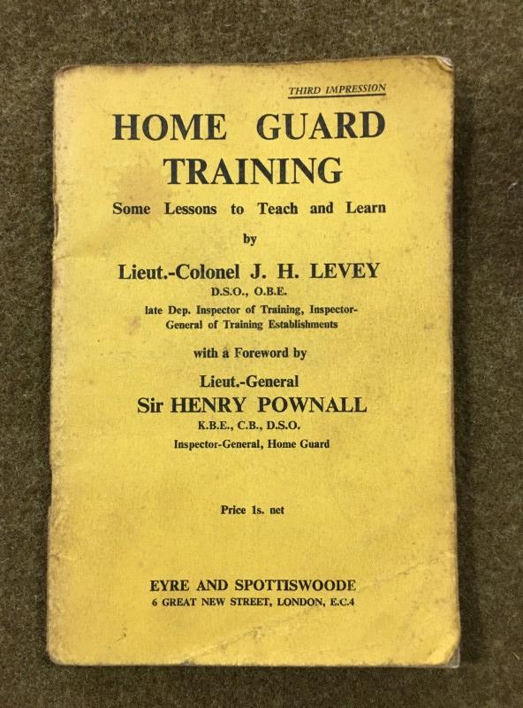 War Department Militaria | Scarce WWII Home Guard Training Manual