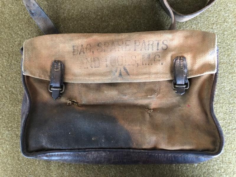 Rare WWI Lewis and Hotchkiss Machine Gun Spare Parts & Tools Haversack