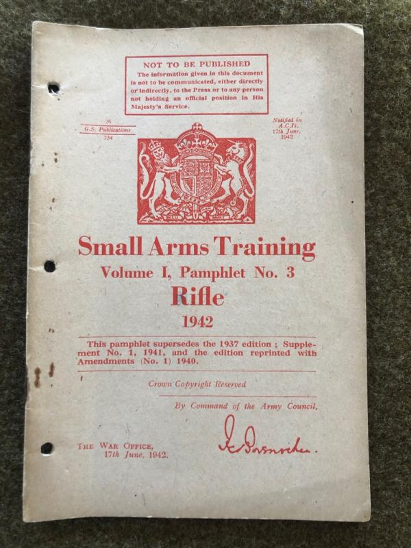 1942 Rifle / Sniper Training Manual
