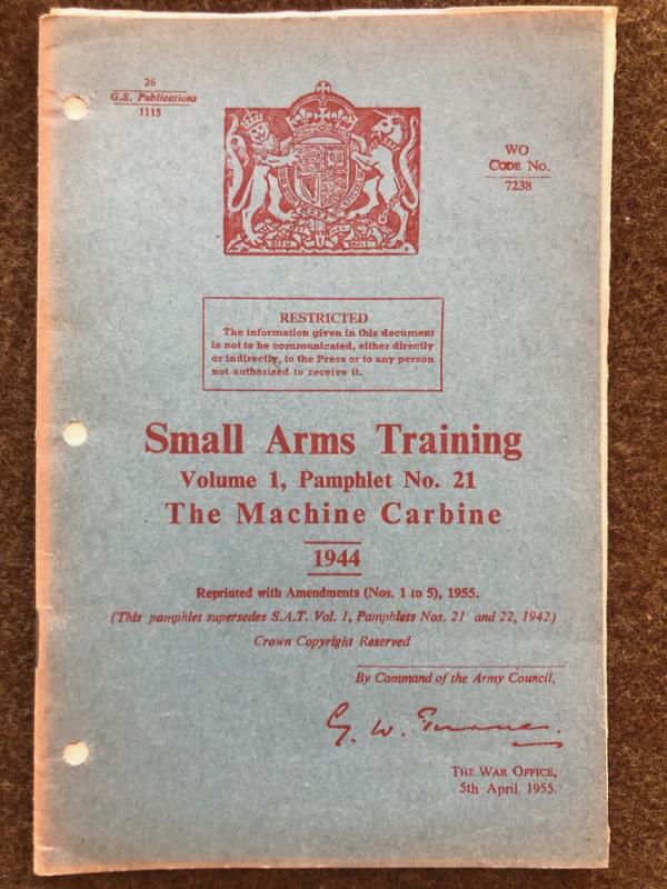 1944 Sten / Thompson Submachine Gun Manual