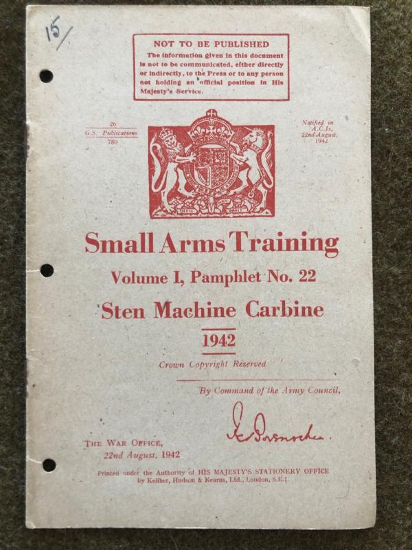 1942 Sten Submachine Gun Manual