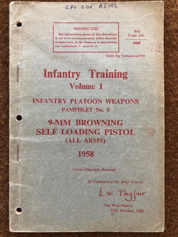 1958 9mm Browning Pistol Manual
