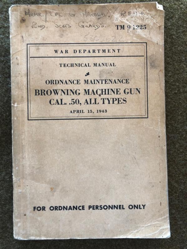 1943 .50 Calibre Machine Gun Manual