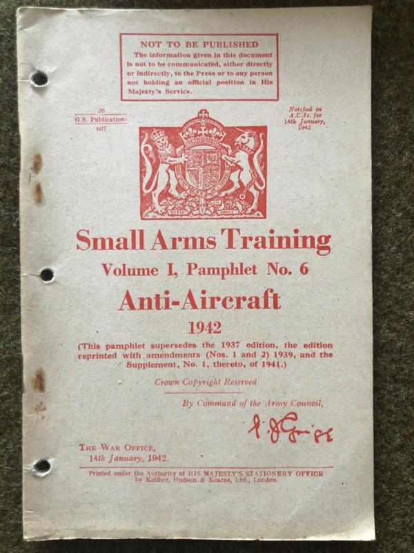 1942 Bren / Rifle Anti-Aircraft Manual