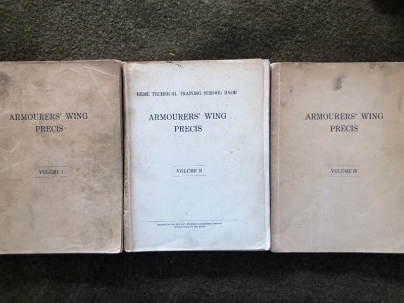 Extremely rare <I>Armourers' Wing Precis</I> Three-Volume Manual