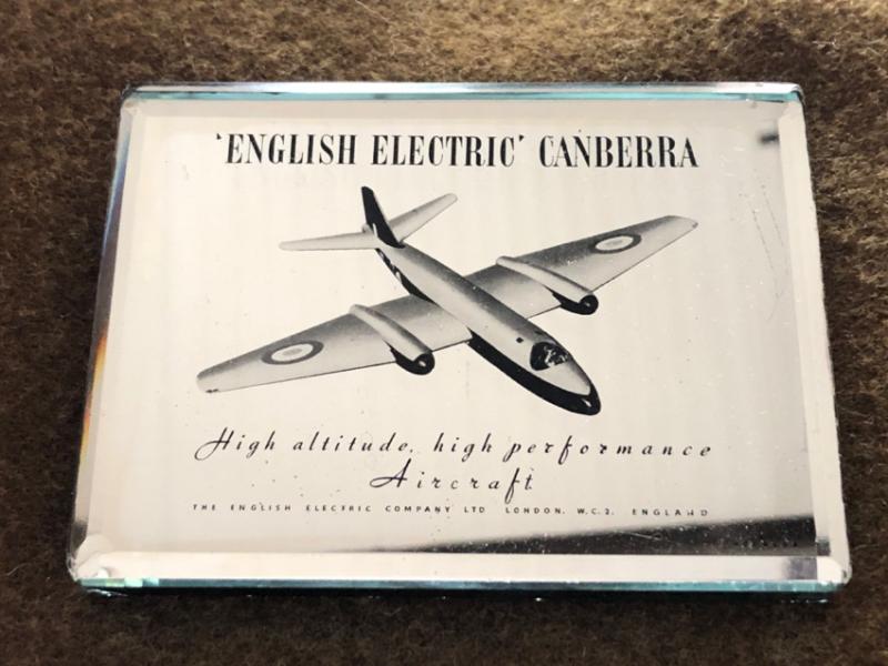 Original English Electric Canberra Nuclear Bomber Factory Paperweight