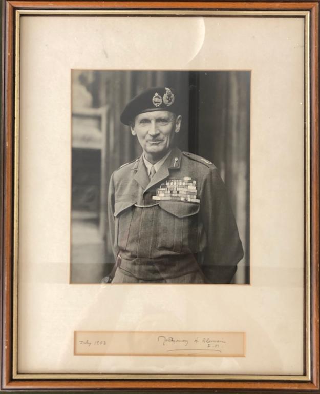 Provenanced Autograph and Portrait of Field Marshall Montgomery