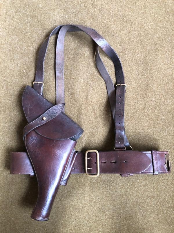 Rare WWI Sam Browne Equipment with Automatic Pistol Holster