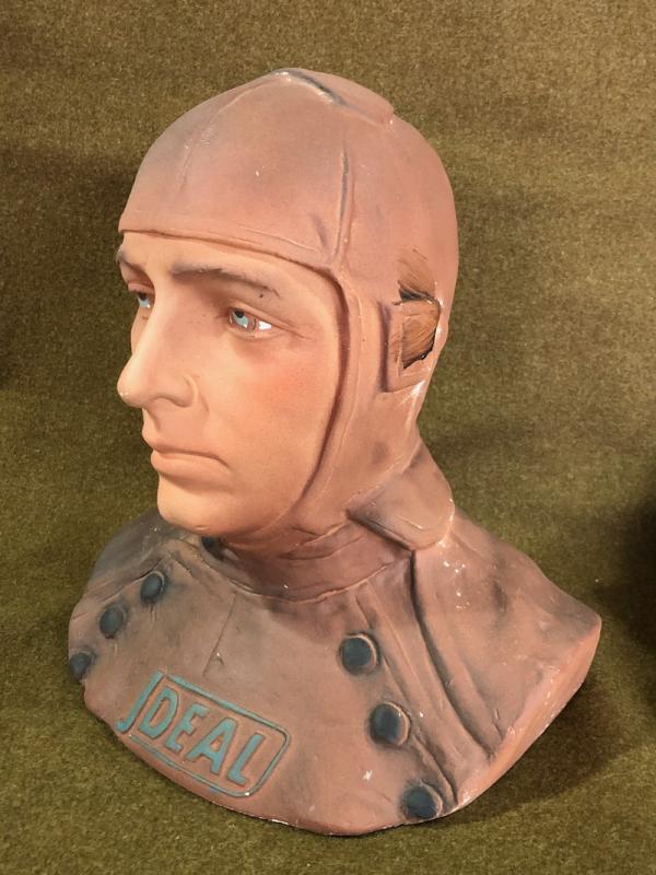 Extremely rare Great War era Flying Clothing Retailers Shop Window Mannequin Head