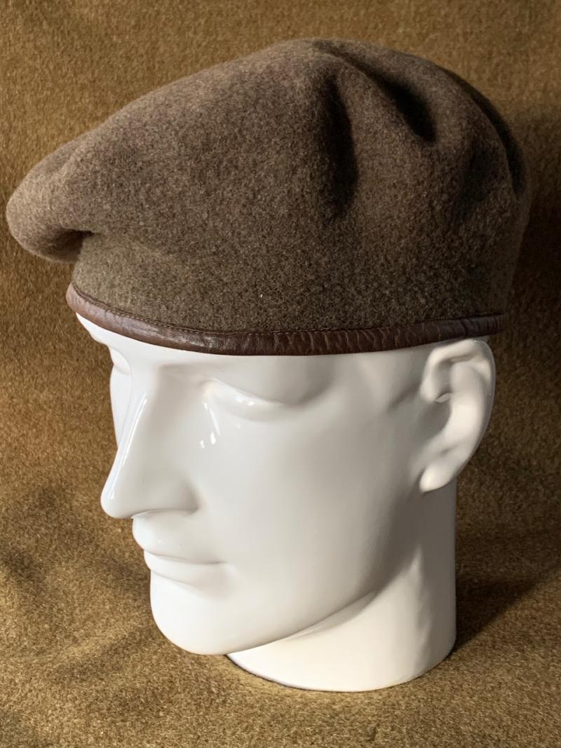 War Department Militaria | WWII Canadian Khaki Beret in a large size.