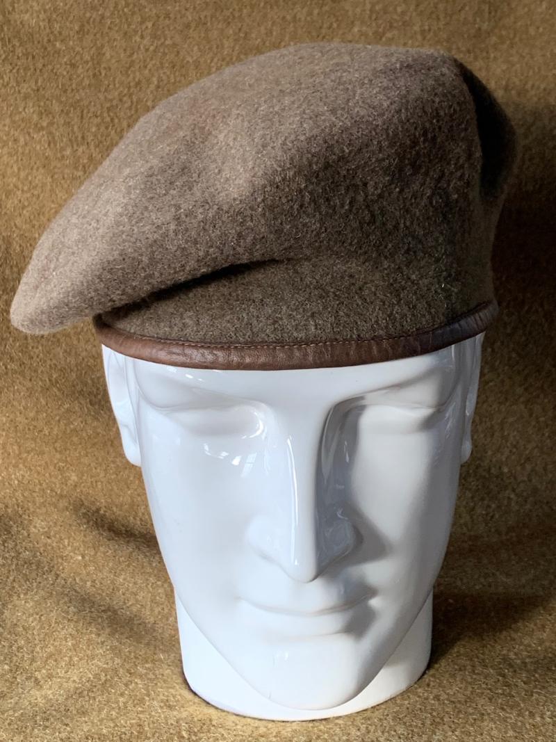 War Department Militaria | WWII Canadian Khaki Beret in a large size.