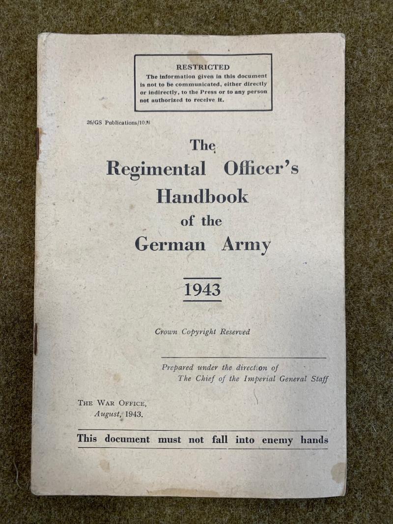 1943 Regimental Officer's Handbook of the German Army