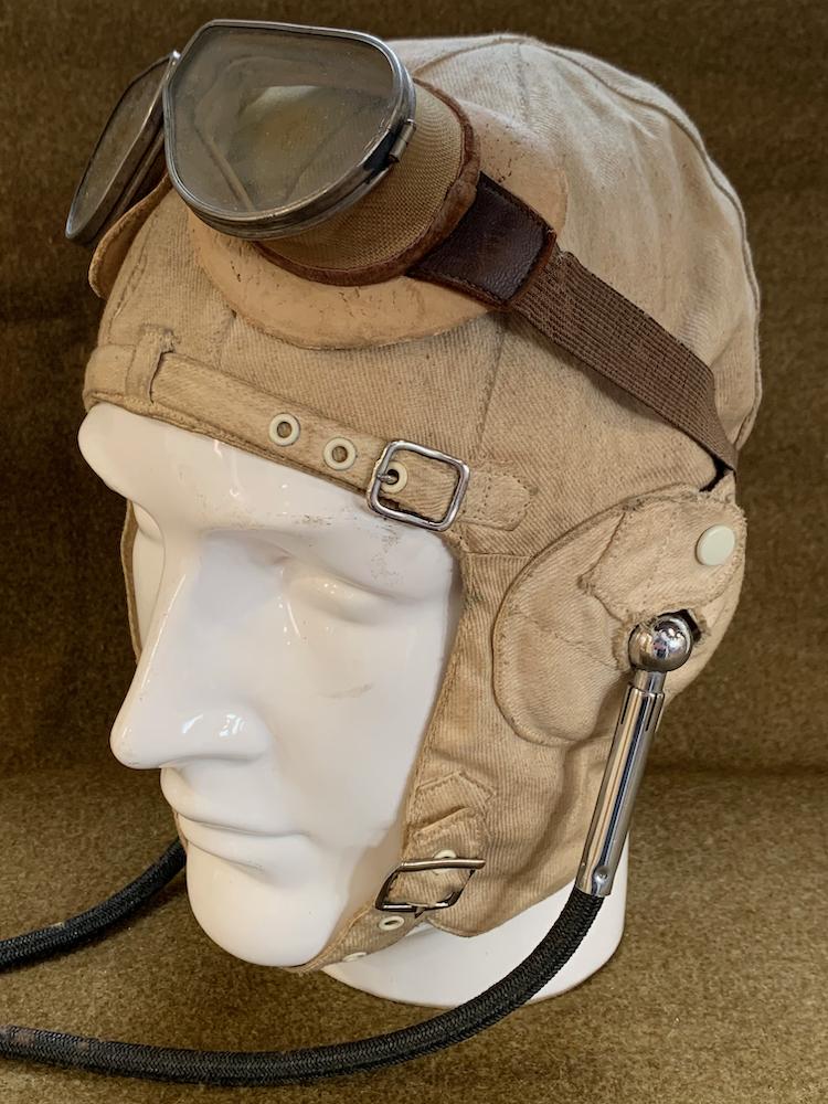 Inter-War Pilot's Flying Helmet, Goggles and Gosport Tubes