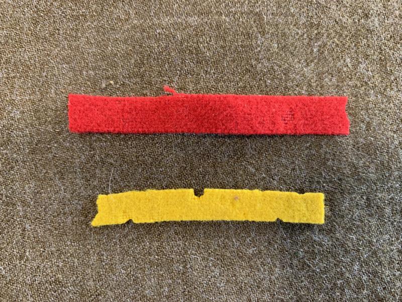 Un-worn Royal Armoured Corps Arm-of-Service Strips