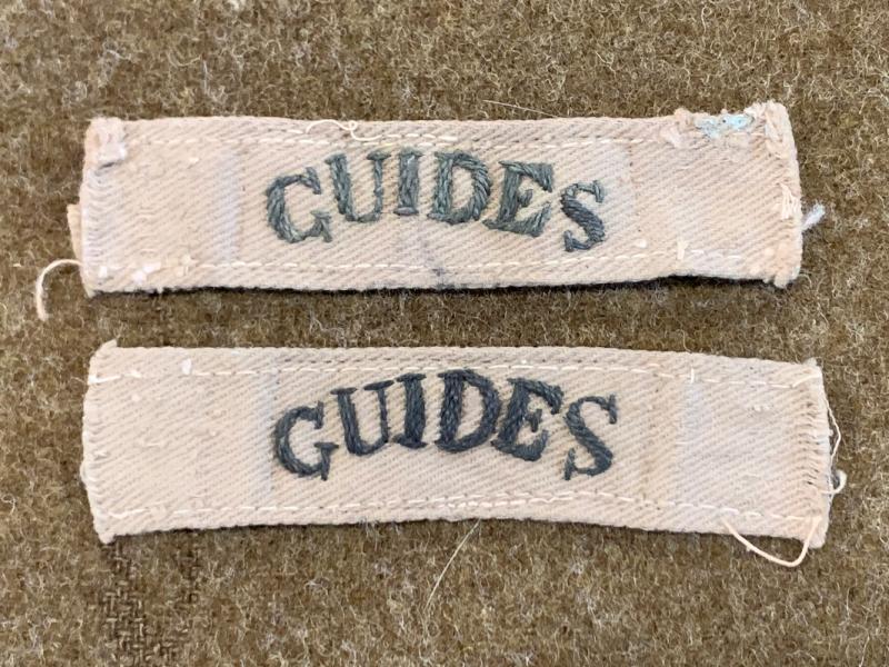 Rare Corps of Guides Cloth Shoulder Titles