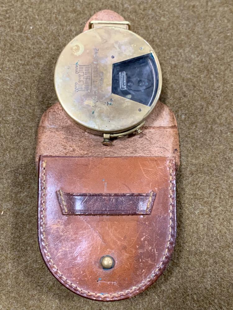 1942 US Army Engineers Pocket Clinometer and Belt Pouch