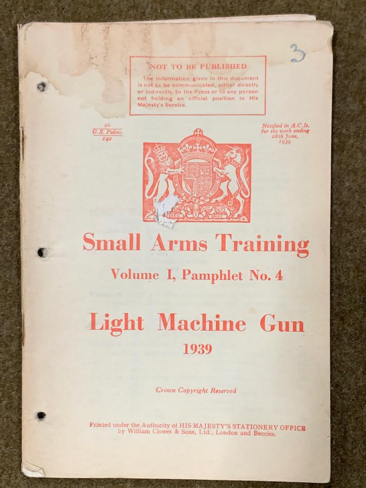 1939 Bren LMG Small Arms Training Pamphlet