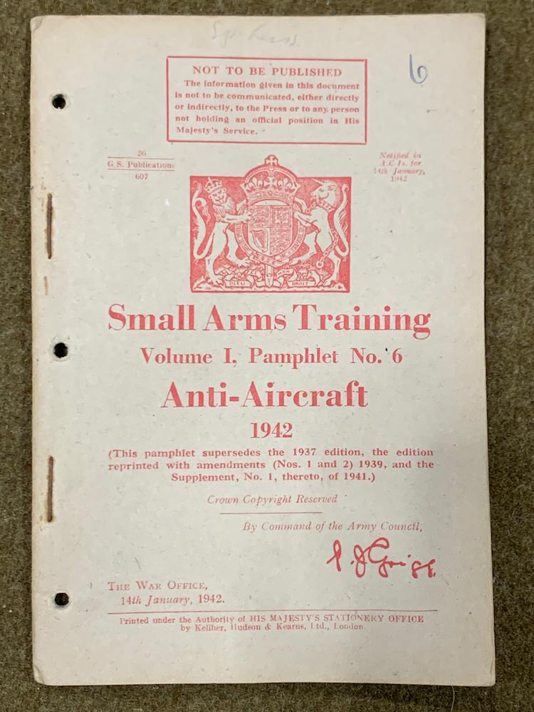 1942 Bren LMG / Anti-Aircraft Small Arms Training Pamphlet