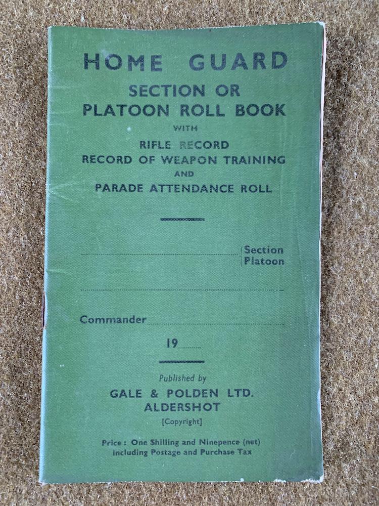 Home Guard Section or Platoon Roll Book