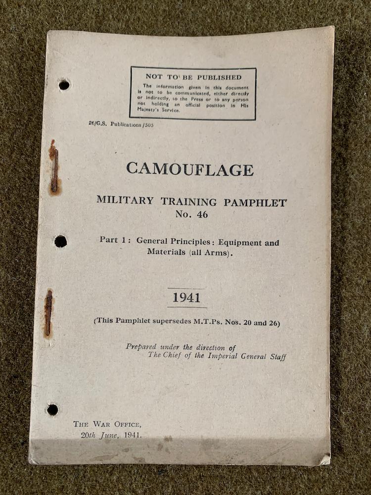 1941 Military Training Pamphlet No 46 - Camouflage