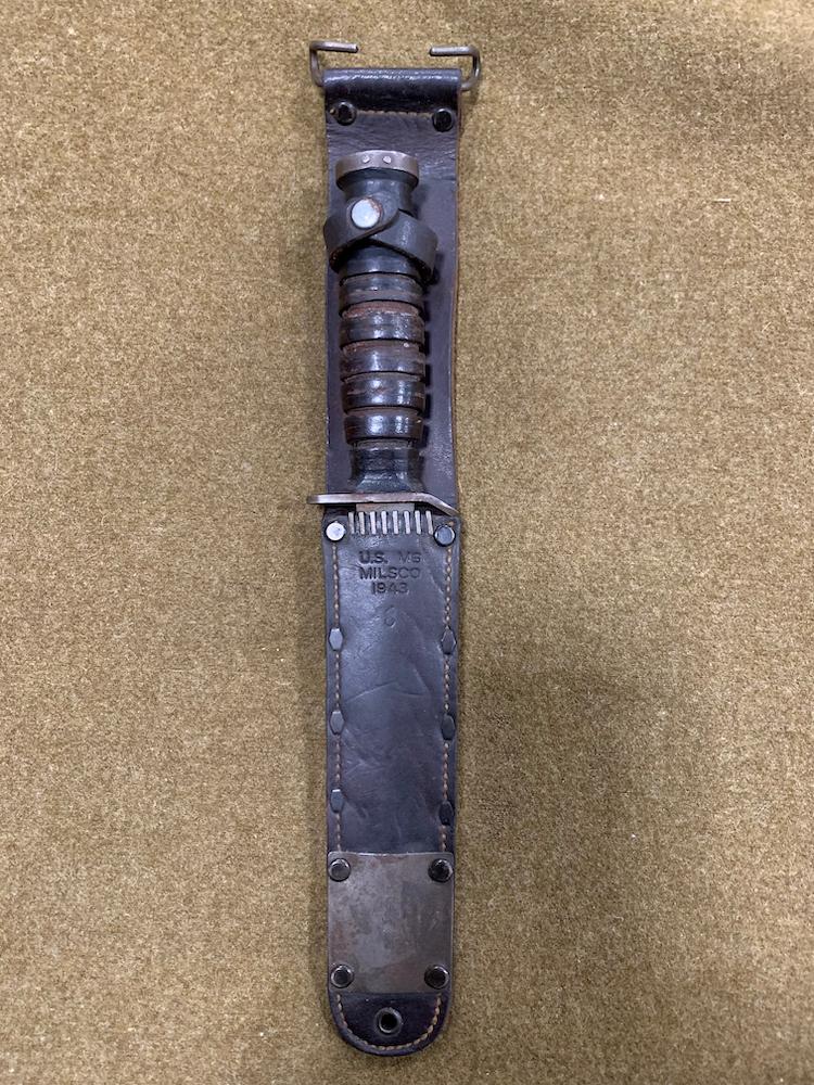 Scarce US 1942 Blade Marked and Dated PAL M3 Fighting Knife in M6 Scabbard