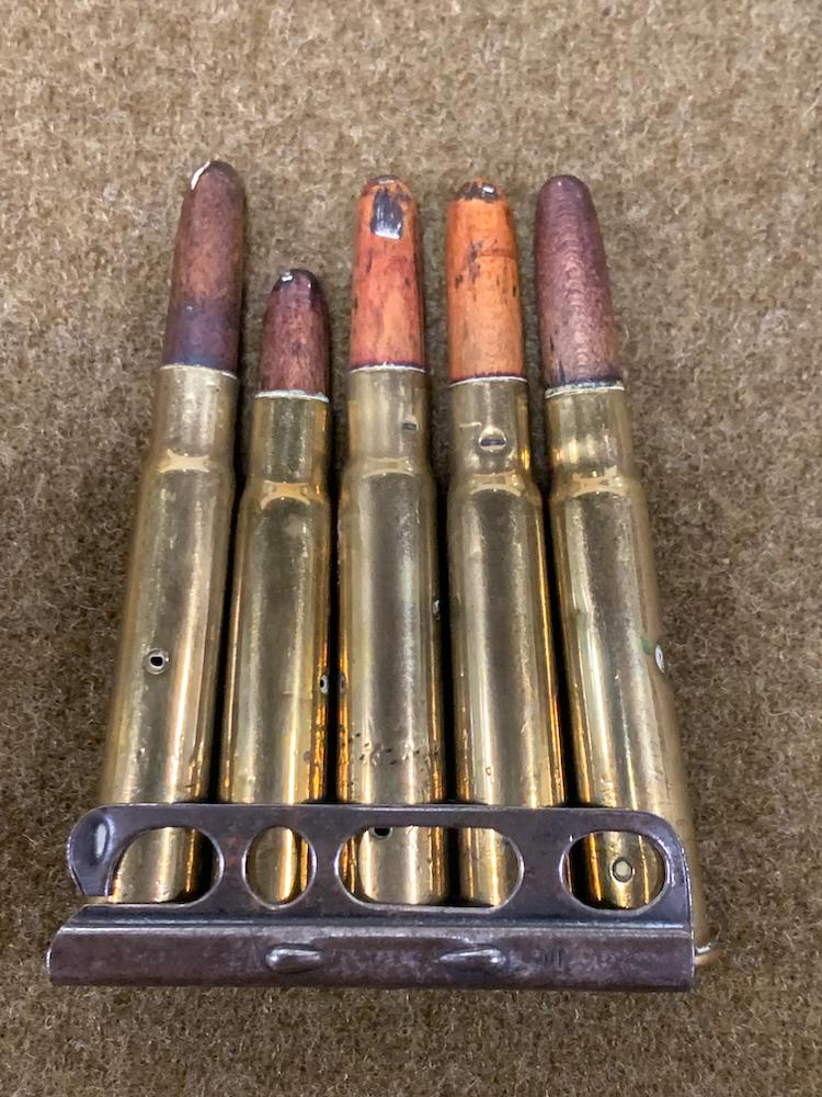 Great War .303 Drill Rifle Rounds and Mk II Charger Clip